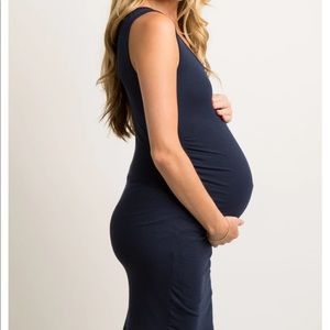 Pinkblush Navy Sleeveless Fitted Dress